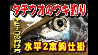 キビナゴの2本水平針の刺し方